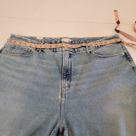 Good American The Weekender High-rise Straight Jean blue Indigo342 Size 22 NEW! - Picture 6 of 14